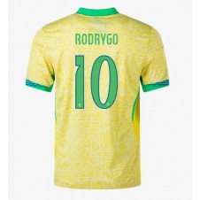 Brasilien Rodrygo Goes #10 Hemmatröja Copa America 2024 Korta ärmar